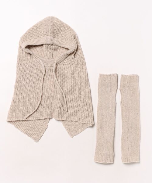TRUNC（トランクエイティーエイト）の「Balaclava & Arm warmers SET（ニットキャップ/ビーニー・レディース・アイボリー・FREE）」の10枚目の写真