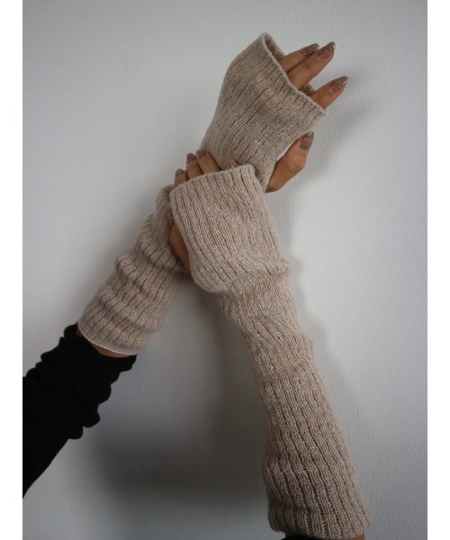 TRUNC（トランクエイティーエイト）の「Balaclava & Arm warmers SET（ニットキャップ/ビーニー・レディース・アイボリー・FREE）」の6枚目の写真