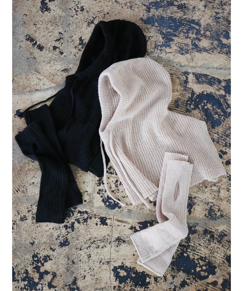 TRUNC（トランクエイティーエイト）の「Balaclava & Arm warmers SET（ニットキャップ/ビーニー・レディース・アイボリー・FREE）」の9枚目の写真