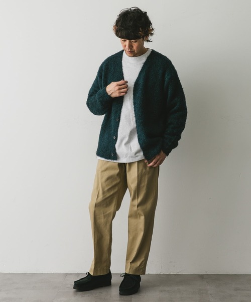 URBAN RESEARCH DOORS（アーバンリサーチドアーズ）の「MIXカラー ヘアリーニットカーディガン（カーディガン/ボレロ・メンズ・ブルー/チャコールグレー/ブラウン・MEDIUM/LARGE）」の5枚目の写真