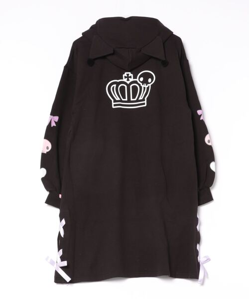 sanrio(サンリオ)の「親子お揃い サンリオ なりきるレースアップ 裏起毛ワンピース 9995A(ワンピース・レディース・ブラック/その他24/その他25/ライトブルー・F)」の6枚目の写真