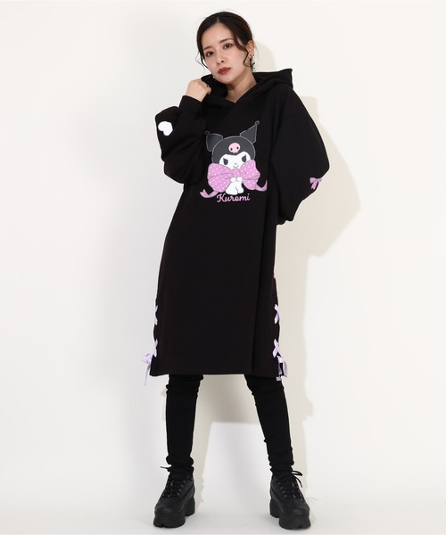sanrio(サンリオ)の「親子お揃い サンリオ なりきるレースアップ 裏起毛ワンピース 9995A(ワンピース・レディース・ブラック/その他24/その他25/ライトブルー・F)」の11枚目の写真