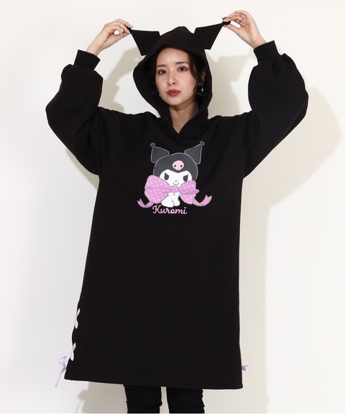sanrio(サンリオ)の「親子お揃い サンリオ なりきるレースアップ 裏起毛ワンピース 9995A(ワンピース・レディース・ブラック/その他24/その他25/ライトブルー・F)」の8枚目の写真
