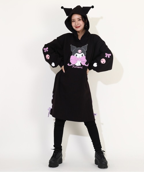 sanrio(サンリオ)の「親子お揃い サンリオ なりきるレースアップ 裏起毛ワンピース 9995A(ワンピース・レディース・ブラック/その他24/その他25/ライトブルー・F)」の15枚目の写真