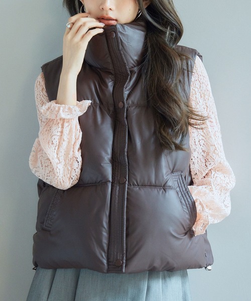 セール】ドローストリング裾中綿ダウンベスト（ベスト）｜SAISON DE