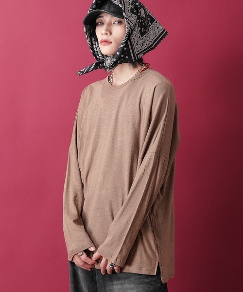 a.p.o.v.（エーピーオービー）の「a.p.o.v. オーバーサイズウォッシュスラブカットソー（Tシャツ/カットソー・メンズ・ホワイト/ブラック/グレー/イエロー/ピンク/カーキ/オレンジ/アイボリー/ターコイズブルー/ブルー/レッド/マスタード・ONESIZE）」の5枚目の写真