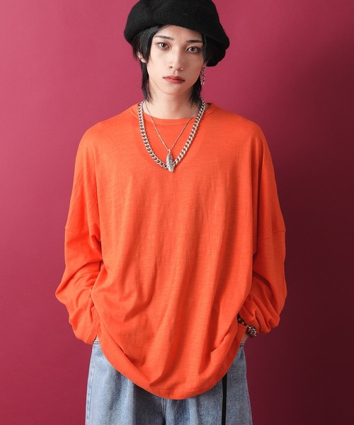 a.p.o.v.（エーピーオービー）の「a.p.o.v. オーバーサイズウォッシュスラブカットソー（Tシャツ/カットソー・メンズ・ホワイト/ブラック/グレー/イエロー/ピンク/カーキ/オレンジ/アイボリー/ターコイズブルー/ブルー/レッド/マスタード・ONESIZE）」の12枚目の写真