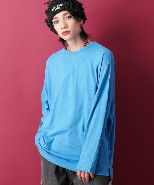 a.p.o.v.（エーピーオービー）の「a.p.o.v. オーバーサイズウォッシュスラブカットソー（Tシャツ/カットソー・メンズ・ホワイト/ブラック/グレー/イエロー/ピンク/カーキ/オレンジ/アイボリー/ターコイズブルー/ブルー/レッド/マスタード・ONESIZE）」の7枚目の写真