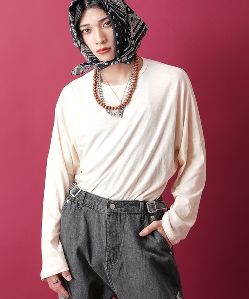 a.p.o.v.（エーピーオービー）の「a.p.o.v. オーバーサイズウォッシュスラブカットソー（Tシャツ/カットソー・メンズ・ホワイト/ブラック/グレー/イエロー/ピンク/カーキ/オレンジ/アイボリー/ターコイズブルー/ブルー/レッド/マスタード・ONESIZE）」の3枚目の写真