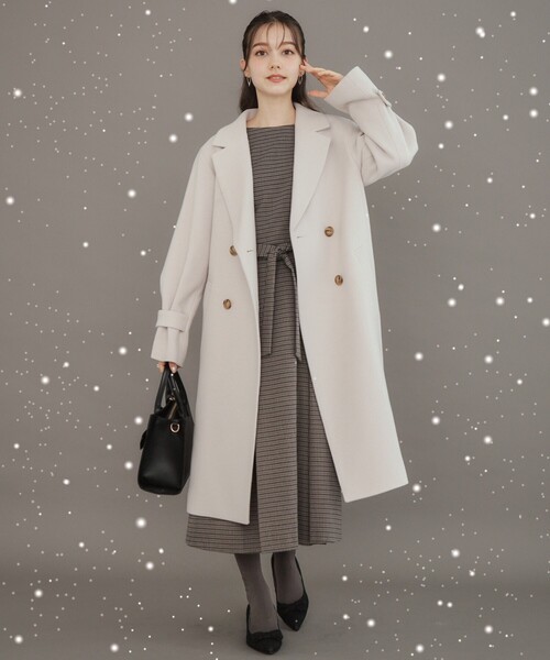 couture brooch(クチュールブローチ)の「◆【レディを高める】千鳥チェック柄令嬢ワンピース(ワンピース・レディース・ブルー系その他3/ブラウン系その他2・38/40/36/42)」の14枚目の写真