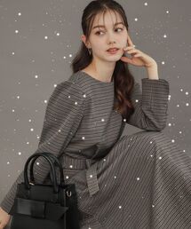 couture brooch | ◆【レディを高める】千鳥チェック柄令嬢ワンピース(ワンピース)