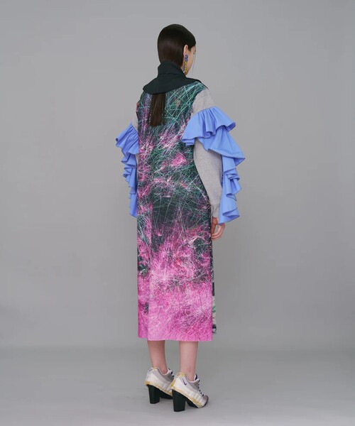 NON TOKYO/ノントーキョー】PRINT RIB NOSLEEVE ONE-PIECE