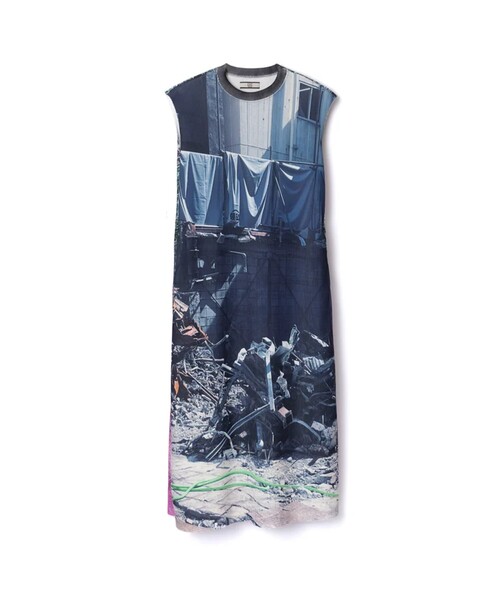 NON TOKYO/ノントーキョー】PRINT RIB NOSLEEVE ONE-PIECE