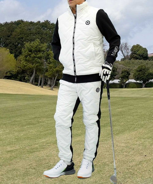 セール】ゴルフウェア 上下セットアップ 中綿ジャケット ゴルフパンツ