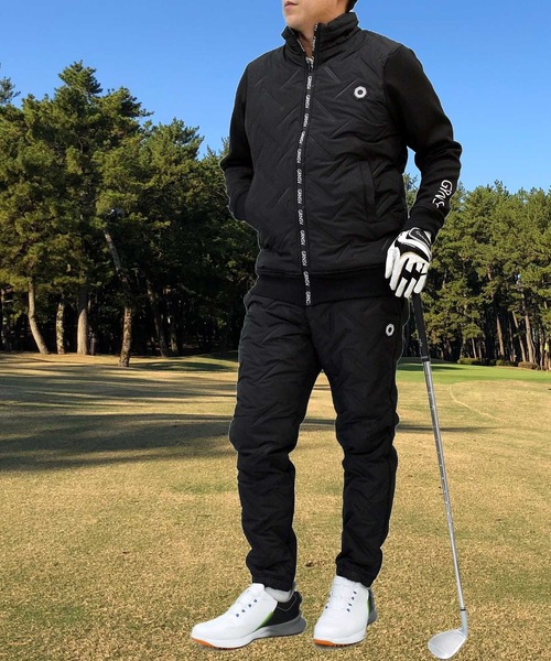 セール】ゴルフウェア 上下セットアップ 中綿ジャケット ゴルフパンツ
