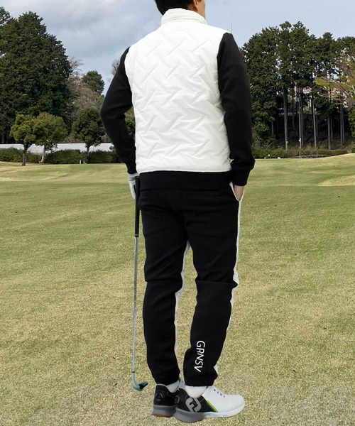セール】ゴルフウェア 上下セットアップ 中綿ジャケット ゴルフパンツ