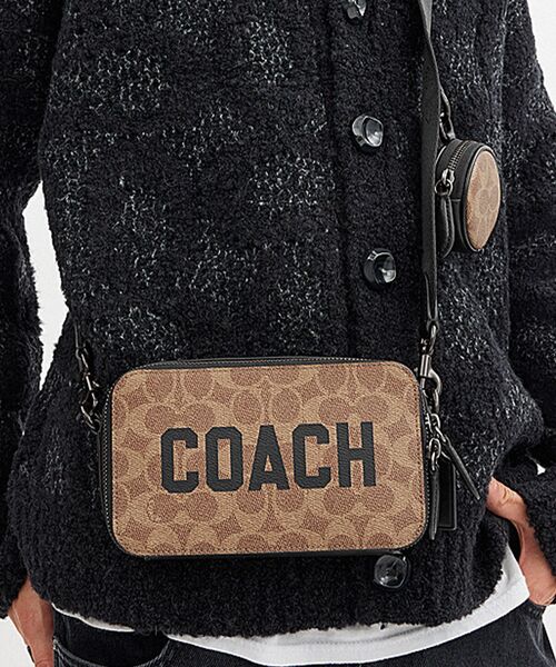 COACH コーチ ショルダーバッグ シグネチャー ジャカード スリム