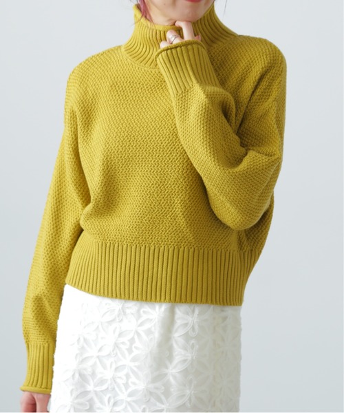 FREE'S MART（フリーズマート）の「鹿の子編みハイネックニット（ニット/セーター・レディース・ブルー系その他/イエロー/ホワイト/グレー・FREE）」の4枚目の写真