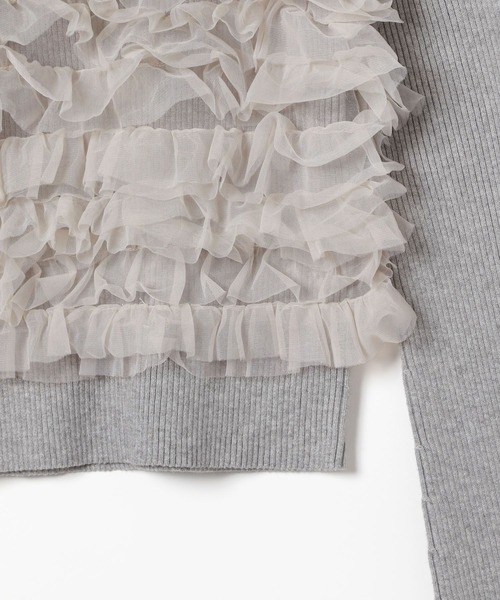 Heather（ヘザー）の「フリルキャミ/ニット2P　283920（ニット/セーター・レディース・グレー/アイボリー/ブラック・FREE）」の11枚目の写真