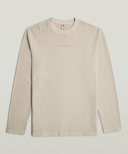 G-STAR(ジースター)の「OVERDYED TWEETER/オーバーダイロングスリーブピケTシャツ(Tシャツ/カットソー・メンズ・ベージュ系その他・LARGE/MEDIUM/SMALL/X-LARGE/X-SMALL)」の3枚目の写真