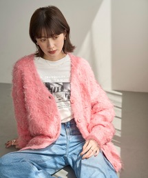 meilmada | モヘアライクVネックカーディガン(カーディガン/ボレロ)