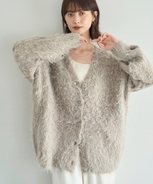 モヘアライクVネックカーディガン