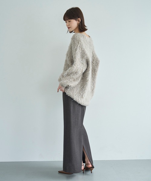 meilmada（メイルマダ）の「モヘアライクVネックカーディガン（カーディガン/ボレロ・レディース・グリーン/ピンク/グレイッシュベージュ・FREE）」の12枚目の写真