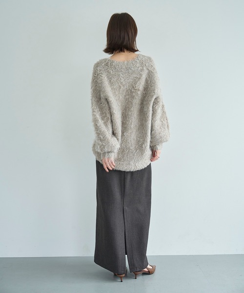 meilmada（メイルマダ）の「モヘアライクVネックカーディガン（カーディガン/ボレロ・レディース・グリーン/ピンク/グレイッシュベージュ・FREE）」の13枚目の写真