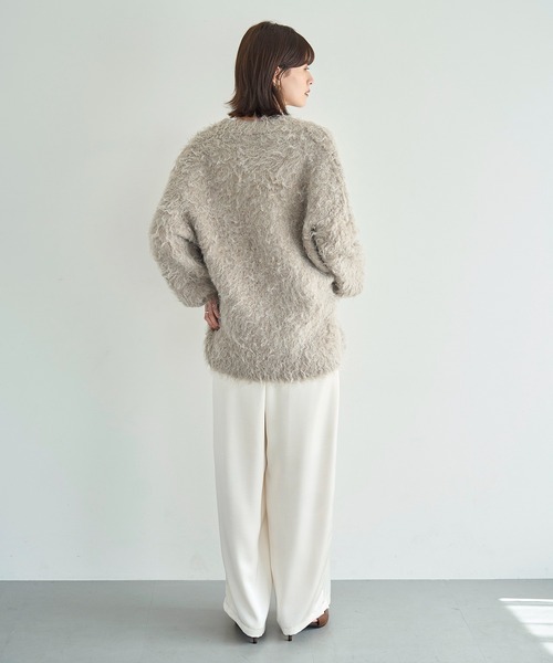 meilmada（メイルマダ）の「モヘアライクVネックカーディガン（カーディガン/ボレロ・レディース・グリーン/ピンク/グレイッシュベージュ・FREE）」の19枚目の写真