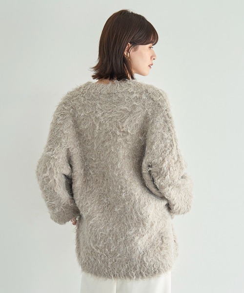 meilmada（メイルマダ）の「モヘアライクVネックカーディガン（カーディガン/ボレロ・レディース・グリーン/ピンク/グレイッシュベージュ・FREE）」の15枚目の写真