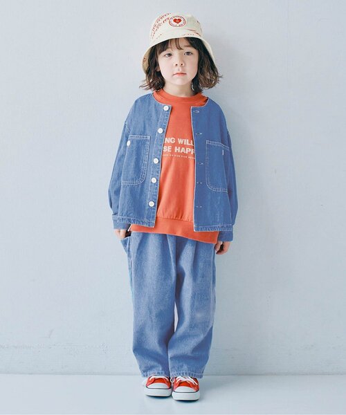 セール】【セットアップ可/ジュニア対応】ギンガムチェックとデニムの