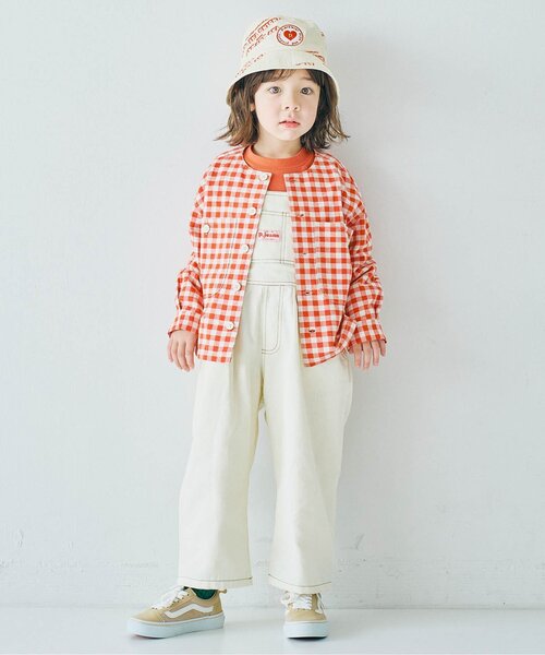 セール】【セットアップ可/ジュニア対応】ギンガムチェックとデニムの