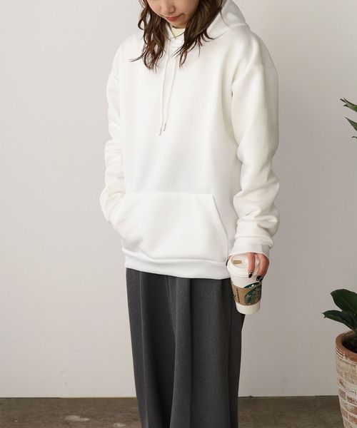 ROOPTOKYO（ループトウキョウ）の「Basic Pullover Hoodie Hoodie Solid Color / ベーシック プルオーバーパーカー フーディー 無地（パーカー・メンズ・ホワイト/チャコール/ブルー/グレー/ブラック・M/L/XL）」の8枚目の写真