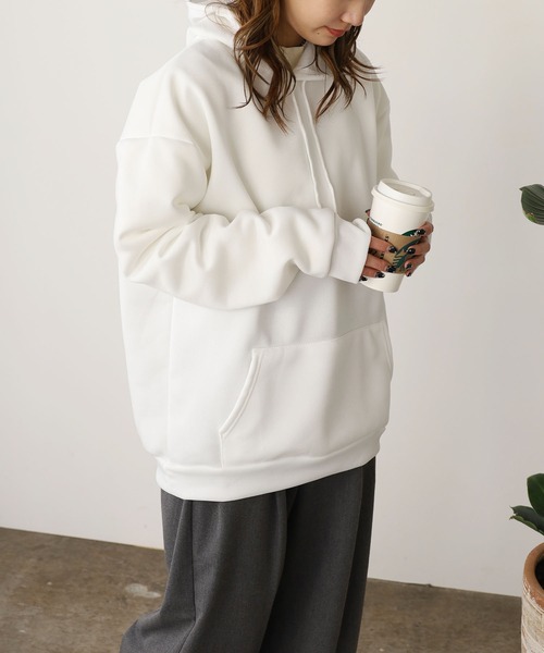ROOPTOKYO（ループトウキョウ）の「Basic Pullover Hoodie Hoodie Solid Color / ベーシック プルオーバーパーカー フーディー 無地（パーカー・メンズ・ホワイト/チャコール/ブルー/グレー/ブラック・M/L/XL）」の9枚目の写真