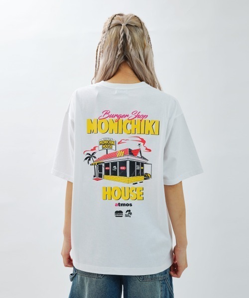 atmos pink(アトモスピンク)の「atmos pink x MONICHIKI HOUSE Address T-Shirt / アトモス ピンク モニチキ ハウス アドレス ティーシャツ 【SP】(Tシャツ/カットソー・レディース・ホワイト/ブラック/ピンク・L/M)」の4枚目の写真