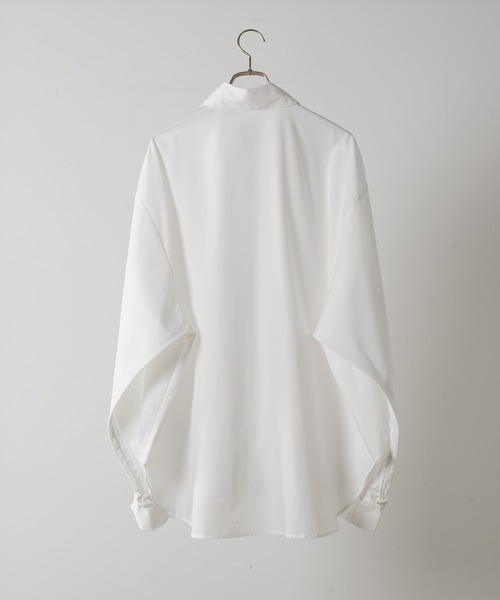 soerte（ソエルテ）の「2way loose volume sleeve shirt / 2wayルーズボリュームスリーブシャツ（シャツ/ブラウス・メンズ・ブラック/ブラウン/ホワイト/サックスブルー・1/3/2）」の21枚目の写真