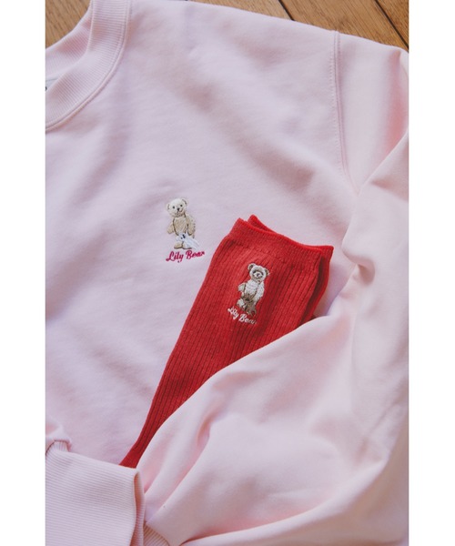 LILY BROWN（リリーブラウン）の「【ZOZO限定アイテム】Lily Bearリブソックス（ソックス/靴下・レディース・グレー/レッド/ホワイト/イエロー/ネイビー・FREE）」の7枚目の写真