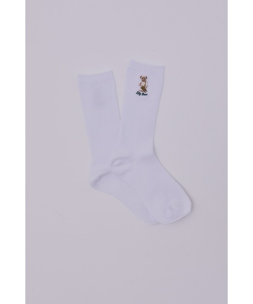 LILY BROWN（リリーブラウン）の「【ZOZO限定アイテム】Lily Bearリブソックス（ソックス/靴下・レディース・グレー/レッド/ホワイト/イエロー/ネイビー・FREE）」の15枚目の写真