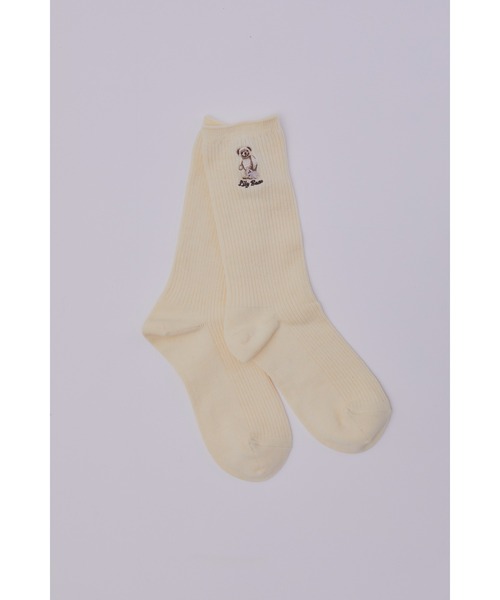 LILY BROWN（リリーブラウン）の「【ZOZO限定アイテム】Lily Bearリブソックス（ソックス/靴下・レディース・グレー/レッド/ホワイト/イエロー/ネイビー・FREE）」の19枚目の写真