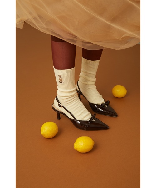 LILY BROWN（リリーブラウン）の「【ZOZO限定アイテム】Lily Bearリブソックス（ソックス/靴下・レディース・グレー/レッド/ホワイト/イエロー/ネイビー・FREE）」の20枚目の写真