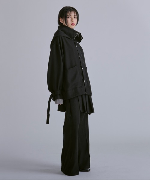 Ellno Loset（エルノロゼット）の「アシメプリーツラップスカート（スカート・メンズ・ブラック・LARGE/MEDIUM）」の15枚目の写真