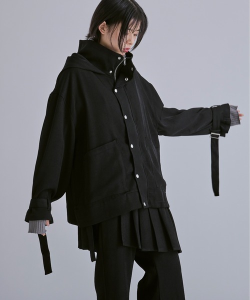 Ellno Loset（エルノロゼット）の「アシメプリーツラップスカート（スカート・メンズ・ブラック・LARGE/MEDIUM）」の16枚目の写真