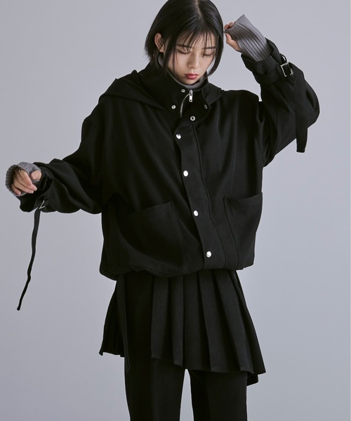 Ellno Loset（エルノロゼット）の「アシメプリーツラップスカート（スカート・メンズ・ブラック・LARGE/MEDIUM）」の17枚目の写真