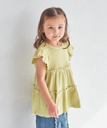 pairmanon | 【リンクコーデ】【リブコットン100】配色メロー ティアードチュニック(チュニック)