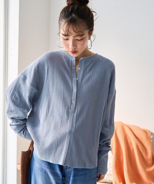 tomo　【美品】　テレコ　ヘンリーネックプルオーバー FREAK'S STORE（フリークスストア）の「限定展開 ランダム テレコ