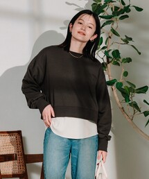 【セットアイテム】ショートスウェット ワッフルT セット