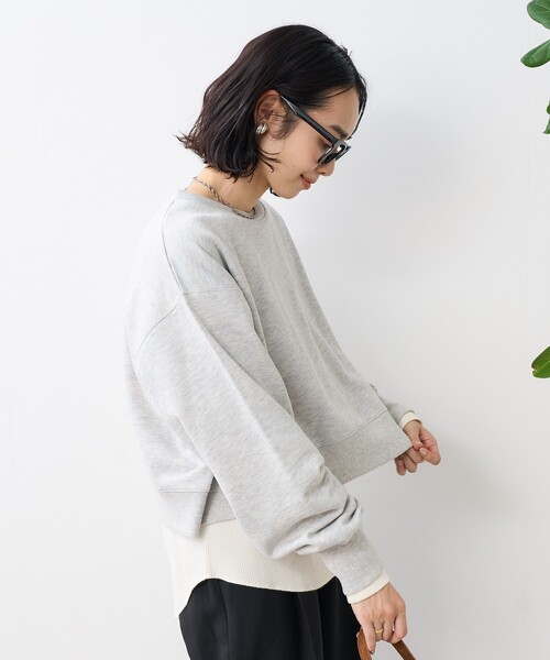 FREAK'S STORE（フリークスストア）の「【セットアイテム】ショートスウェット ワッフルT セット（Tシャツ/カットソー・レディース・ピンク/グレー/チャコール・ﾌﾘ-）」の8枚目の写真