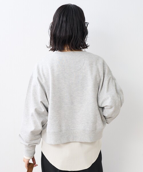 FREAK'S STORE（フリークスストア）の「【セットアイテム】ショートスウェット ワッフルT セット（Tシャツ/カットソー・レディース・ピンク/グレー/チャコール・ﾌﾘ-）」の9枚目の写真