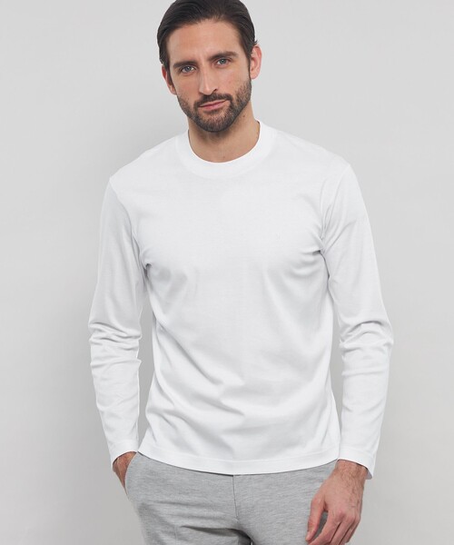 MACKINTOSH LONDON(マッキントッシュ ロンドン)の「ハイスペックスムースドレスロングTシャツ(Tシャツ/カットソー・メンズ・ブラック/グレー系その他2/ホワイト・M/XL/L)」の1枚目の写真