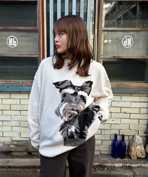 jacquard dog knit（ニット/セーター）｜shesame（シーセム）の